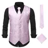 Coletes masculinos preto paisley azul terno colete pescoço gravata conjunto bolso quadrado abotoaduras casamento colete de luxo smoking coletes homens gilet dibangu 230418