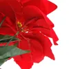 Decorative Flowers H55A Artificial Silk Poinsettias Centerpiece Bouquet Christmas Home Decor