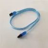 SATA 3.0 Dataförlängning Seriell kabel Pure koppar 8-kärnig skärmad för SSD-hårddisk 6 GB Blue 50cm