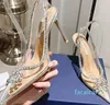 Chaîne de diamant transparente sandales à talons hauts femmes PVC colle de verre évidé jantes en diamant chaussures féminines cristal haut