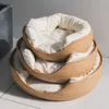 kennels pens YOKEE Pet Cat Mat Dog Bed Sofa Handmade Bamboo Weaving Four Season Cozy Nest Baskets Waterproof Removable Cushion Sleeping House 231124