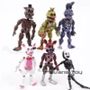 FNAF Freddy's Nightmare'de Beş Gece Freddy Chica Bonnie Funtime Foxy PVC Aksiyon Figürleri Oyuncaklar 6pcs Set C19041501259E