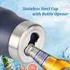 Water Bottles Stainless Steel Thermos Cup Doublelayer Thickened Vacuum Keep Cooling Bottle for Drinks Beer Thermal insulation Mug With Opener 231130