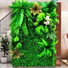 Dekorativa blommor 40x60 cm Artificiell gräsvägg Plast Lawn Turf Moss Staket Diy Outdoor Garden Home Bakgrundsdekor Växt