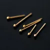 女性と男性のための1 5mmミニ小さなスタッドイヤリングReal 925 Sterling Tine Tiny Round Gold Piercing Ear Fine Jewelry241T