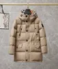 Women's Down Parkas Designer 23 år fashionabel och stilig räknare med rutig krage huva design, medium längd jacka för kvinnor ke58