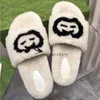 designer womens slipper sandal fashionable warm 100 wool cotton black white shoes indoor outdoor womens slipper designer autumn winter001