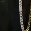 Sterling Silver Large Cuban Chain Necklace Vvs Moissanite Diamond Link Iced Out Hip Hop Jewelry