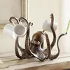 Decorative Objects Figurines Octopus Statue Resin Octopus Sculpture Crafts Octopus Mug Holder Fun Cast Cup Holder Jewelry Holder D295D