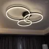 Lustres anneau rond plafonniers éclairage pour salon chambre décor à la maison lumière principale suspension lampe suspendue lumières Led