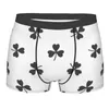 Underpants Black Clovers St.Patrick Men Underwear Male Double Sides Printed Soft Breathable Machine Wash Polyester Print Boxer