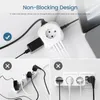 Strömremsor Förlängningssladdar Surge Protectors Lencent Strip med 4 AC -uttag 3 USB Port 1 Typ C 2M flätad kabel Multi Socket Extender Switch för Home Office 231130