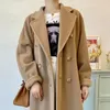 Women's Wool Blends 101801 Max 90 Cashmere Long Coat Solid Color Warm and Bekväm dubbelbröst vindbrytare 231129