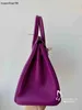 Designers Handbags Women Bags All Manual Wax Thread Sewing Bk25cm Togo Calfskin Anemone Purple Gold Button Portable Womens Large Capacity