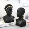 Dekorativa föremål Figurer African Woman Black Lady Girl Female Mother Sculpture Statue Home Decor Living Room TV Desktop Decoration Ornament 231130