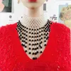 Colares pendentes elegantes de luxo multilamadas de luxo colar de pérolas roxas 2023 Jóias de tendências Moda de casamento do casamento