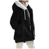 Damen Jacken Winter Mode Mantel Lässig Mit Kapuze Reißverschluss Damen Kleidung Kaschmir Herbst Frauen Fleece Jacke Einfarbig Mäntel 231129