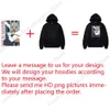 Hoodies للرجال Sweatshirts الخاص بك تصميم العلامة التجارية الخاصة بك صورة شخصية مخصصة الرجال نساء النص DIY هوديز قميص قميص عارضة أزياء 231129