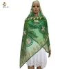 Etniska kläder Högkvalitativa afrikanska kvinnor Scarf Muslim Embroidery Net Hijab Small Size For Shawls BK111