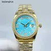 Rolaxs Watch Swiss Automatic Watches Ladies Watches Perfect Quality Mens Mensical Watch 36mm自動ムーブメントダイヤモンドスチールストラップダブルカレンダーリストウォッチ