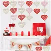 Décoration de fête Ornements d'amour en bois 6 styles Décorations de mariage Fournitures de cadeaux de la Saint-Valentin 8Cmx8Cmx0.3Cm Livraison directe à domicile G Dhasz