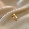 Bandringe Luxus Gold Farbe Perle Zirkon Ringe für Frau Kupfer Vintage Sexy Offener Ring Party Joint Ring Mode Elegant Schmuck Geschenke R231130