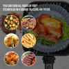 New Round Air Fryer Zubehör Silikon-Tablettmatte Grill Pizzaofen Backbleche Pfannenmatten Hähnchenkorbmatte AirFryer Silikontöpfe