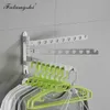 Organization Aluminum Black Clothes Rack Swivel Folding Clothes Hanger Rack Dryer Balcony Drying Rack For Clothes Hanger Wall Mounted WB3017