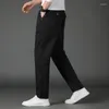 Pantalones de hombre Casual recto negro holgado Cargo gris algodón ligero pantalones anchos para hombres Joggers de color caqui pantalones sólidos