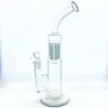 High quality beautiful design glass bong glass smoking pipe glass water pipe with 1 perc 13.5 inches high (GB-264)