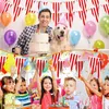 Party Decoration Carnival Circus Banner Flag Hanging Red And White Striped Theme Decorations Flags For Birthday