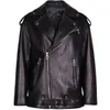 Women's Leather YOLOAgain 2023 Spring Autumn Oversized Black Real Jacket Women Moto Biker Jackets Ladies