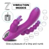 Vibrateurs 1 pièces 3in1 lapin vibrateur jouets sexuels pour les femmes g-spot vagin Clitoris stimulateur Anal gode Double Dongs Masturbation jouets sexuels 231130