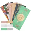 Emballage cadeau 6 pièces enveloppes cartes Ramadan Eid blanc voeux joyeux décorations cadeaux Invitations Festival rouge musulman
