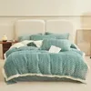 Ensembles de literie Housse de couette en molleton de corail pour literie, ensembles de couette chauds et épais, housse de couette nordique, housse de couette 220x240, linge de lit en velours 231130