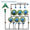 Watering Equipments Muciakie 60-5m Tuyersysteem Mechanische timer-controller DRIP irrigatie Blauw verstelbare druppers Volledige connectoren