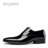 Dress Shoes DECARSDZ Men Formal Shoes Summer Tuxedo Shoes Men Fashion High Quality Leather Business Original Office Wedding Dress Shoes 231130