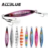 AllBlue Langzamer omhoog Z-licht metalen Jig Vis Lure Slow Cast Jigging Lepel 20G 30G 40G 60G Artificial Shore Zink Legering Aas Tackle 2221s