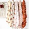 Couvertures d'emmaillotage en mousseline de bambou, couvertures pour bébé, couverture de literie en coton pour nouveau-né, couvertures et couches à imprimé floral