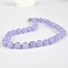 Kedjor Valbar storlek 10mm Violet Crystal Quartz har charmen av vackert halsband special i Women's Day 8 -tum grossist