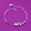 Urok Bracelets Silver Color Star Roud Bead Link Łańcuch Regulowane Braclety dla kobiet biżuteria ślubna A165