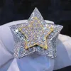 Bijoux de créateur personnalisés Moissanite Punk Hip Hop, nouvelle bague de bijoux Ice Out certifiée VVS 925 argent Gold316E