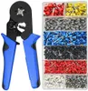 Tang 0.0810mm Tubular Crimping Pliers Tools Set New 1200pcs Terminal Crimping Tools Mini Electrical Pliers HSC8 Precision Clamp Kit