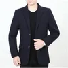 Ternos masculinos Jaqueta de lã de meia-idade Men engross Blazer Winter Masculino Slim Fit Casaco Jaqueta Masculina Coats Mens Suit B273