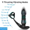 Vibrators Male Thrusting Anal Plug Vibrators APP Bluetooth Wireless Control Prostate Massager 3 IN 1 Delayed Cock Ring Sex Toys for Men 18 231130