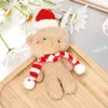 Großhandel Weihnachten Plüsch Teddybär Schal Blumenladen hält Blumenstrauß Geschenkbox mit Hand Geschenk Kuchen Dekoration Paar Cartoon Bär