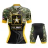 2022 US Army Women Cycling Jersey Set Bike Clothing Breattable Anti-UV Bicycle Wear Kort ärm cykelkläder216b