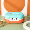 Dinnerware Sets Cute Kids Student Bento Lunch Box Rectangular Leakproof Plastic Lovely Anime Microwave Container School Child