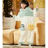 Pajamas Winter Cute Cartoon Kids Blanket Sleepers Unisex Sleeping Bag Hooded Bodysuit Children Jumpsuit Soft Costume Animal Pattern 231129