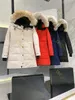 Designer-Damen-Daunenjacke, kanadische Modemarke Gooses, langer Mantel, große Tasche, Pelzkragen, Thermo-Top, Damen-Parka, große Kleidung